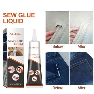 50ML Lem kain Kuat Tahan Air Adalah Lem Khusus Untuk Kain Kulit Cair Denim Jeans Jins Jin Celana Jaket Baju Fabric Jahit Lem Perekat Kain Kulit Sew Glue