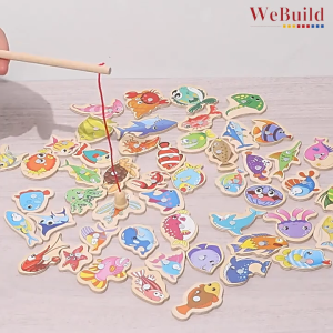 Magnetic Wooden Fishing Toy 磁铁木质钓鱼玩具 Fine Motor Skill Kid Educational Learning Permainan WeBuild