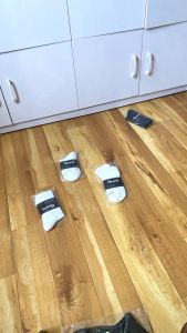 Tất nam nữ màu đen Mr.Socks có đệm xù êm chân chất liệu cotton dày dặn kháng khuẩn - STA-5009-DEN-1DOI