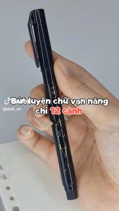 Bút mực viết thư pháp Deli bút lông đen bút brush Calligraphy brush pen nhiều kích cỡ ngòi có thể đổ thêm mực 75515