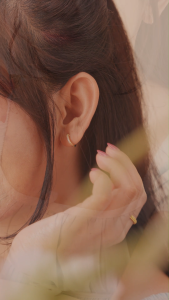 DAVINA Ladies Amoura Earrings Gold Color Sterling Silver 925 - Anting Wanita Perak S925 Hoop