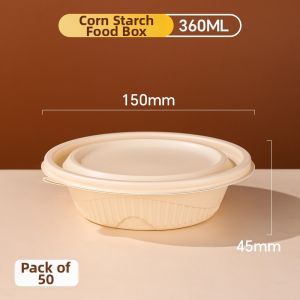 TAFUMAN | Food Grade Corn Starch Disposable Lunch Box