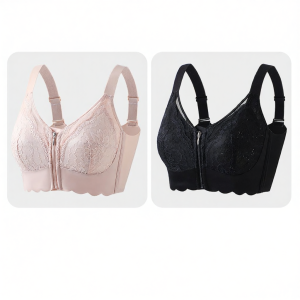 QIANLINGMEI | Slimming Portable Front Zip Comfort Bra With Lifting Anti Sagging and Side Collecting