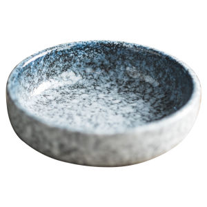 Retro Style Ceramic Sauce Dish Small Seasoning Plate Underglaze Color Dining Utensils Home Use round Shape Porcelain Plate