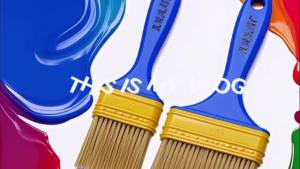 Blue Plastic Handle Plastic Wire Brush Water-Based Oil Brush Painting Tool Decoration Paint Latex Cleaning Barbecue Baking