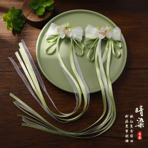 Princess Style Hair Accessories for Girls Traditional Hanfu Butterfly Knot Flowing Sash Hair Clips Childrens Ancient Costume Tassels