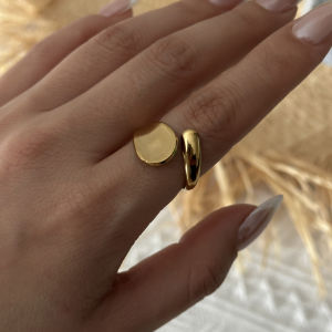 Retro Yin Yang Stainless Steel Ring For Women Gold Plated Leaf Bow Crystal Zircon Stackable Finger Rings Daily Party Jewelry