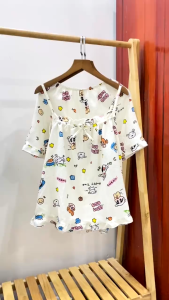 Bộ Đồ Ngủ 2 Dây Quần Đũi Vải Đũi Mát Mặc Nhà May Bells Fashion Đồ Ngủ Hai Dây Dễ Thương Mát Mẻ