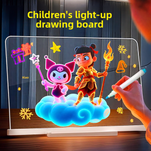 JIFANPAUL | Light-up Drawing Board with Night Light Portable Writing and Erasable Educational Toy
