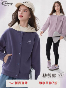Disney Girls Jacket Autumn Wear Casual Stylish Childrens Sweatshirt Big Kids Top Teenage Clothing Cotton Polyester Blend