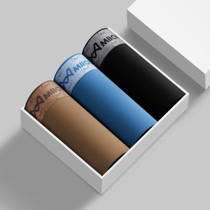 Miiow | Pure Cotton Antibacterial Mens Underwear Breathable Boxer Shorts Comfortable All Day Wear Mid Waist Design Youth Suitable