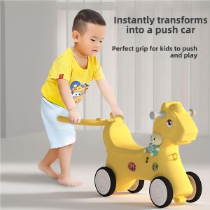 2-in-1 Rocking Horse Ride-on Toy for Kids