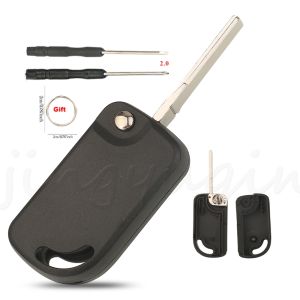 jingyuqin For WW Volkswagen Audi For Brazil Mark with HU66 Blade Transponder Case Replacement Flip Folding Car Remote Key Shell