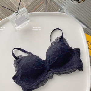 Starry Dot One Piece Dropshipping Small Chest Push up Not Empty Cup Intimates Womens Wireless Girl Bow Sweet Bra