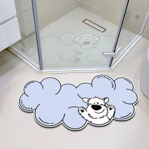 Thảm Phòng Tắm Bằng Bùn Giun Silicon Thảm Phòng Tắm Thảm Phòng Vệ Sinh Thảm Chống Trượt Thảm Thấm Hút Nhanh Thảm Cửa Nhà Thảm Sàn Nhà