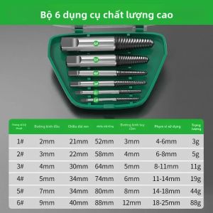 BAOLIAN | Bộ Dụng Cụ Tháo Vít Bằng Thép Carbon 5 Món/6 Món Hai Đầu Dụng Cụ Sửa Chữa Nhà Cửa Dùng Cho Mũi Khoan Bị Gãy Hư Hỏng Mũi Khoan Tâm