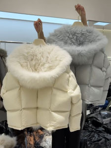 DANTING | Attractive Short Korean Style with Large Fur Collar Down Jacket