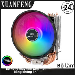 Quạt Làm Mát CPU XUANFENG 120mm Với 2/4/6 Ống Dẫn Nhiệt 4pin/PWM LED Nhiều Màu Tương Thích Với LGA1700 115x 2011-3 X79 X99 AMD - Tháp Làm Mát Bằng Không Khí