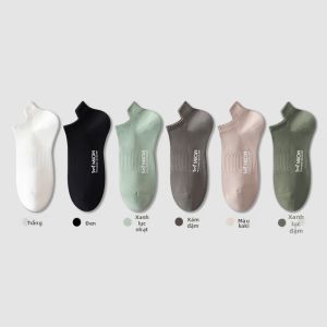 Tất MiiOW làm bằng vải cotton lưới mỏng chống trượt thoáng khí