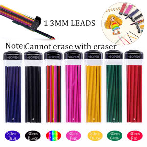 30Pcs/1Box 1.3MM Automatic Pencil Lead Refill 6Color Replaceable Mechanical Pencil Lead School Writing Supplies Accessories