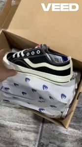 Promo!!! Sepatu Laki-laki/Perempuan Ventela Public Black White Low-Sepatu Cowok/Cewek Casual Shoes Sneakers Size 36-44