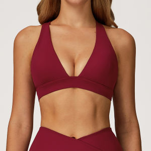 QYUED | Shockproof Sports Bra Deep V Beauty Back