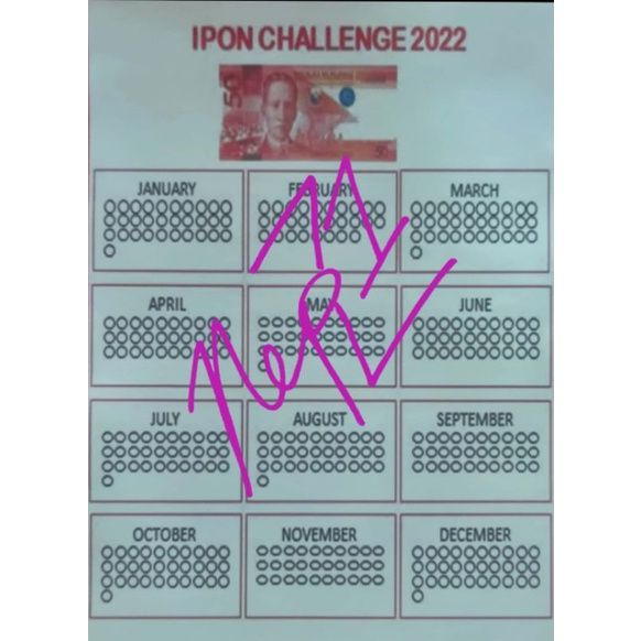 ipon chalenge 3pcs chart + 1 free | Lazada PH