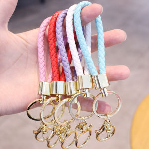 Handwoven Leather Keychain Ring for Men And Women Car Keychain Couple Pendants Accessories Gifts Creative Gift Ideas
