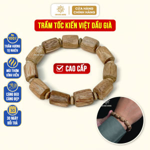 Vòng tay trầm hương trụ trúc vô định tốc kiến tự nhiên cao cấp Sơn Mộc Hương mùi thơm sống ngọt lâu dài đeo tay nam nữ mang ý nghĩa phong thủy may mắn tài lộc