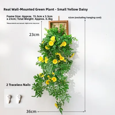 Wall Hanging Fake Flowers Artificial Flower Wall Decorations Shop Wall Green Plant Hanging Ornaments Country Style Home Decor