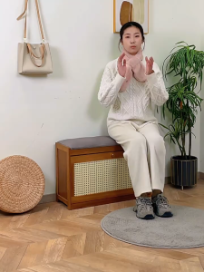 EDENS 50CM/70CM Shoe Rack Bamboo Wood With Soft Pad Stool Bamboo Rak Kabinet Kasut Almari - Fulfilled by Edens