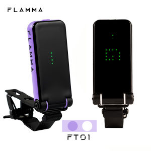 FLAMMA FT01 Clip-on Tuner - Accurate Tuning for Electric/Acoustic Guitar Bass Ukuleles & All Instruments | Christmas Gift