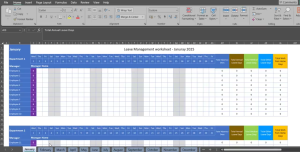 Leave Template - Annual Leave + Medical Leave Tracker Excel Template Auto Fill | Template Rekod Cuti Tahunan dan Sakit