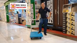 Big Wall Heavy Duty ABS PVC Foldable Trolley 300kg/500kg with Elastic Cord String & Spanner Troli Berkualiti