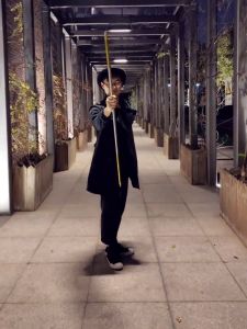 พร้อมส่ง ของเล่นมายากล ไม้กายสิทธิ์เหล็ก อุปกรณ์มายากล แท่งโลหะสีเงิน แบบพกพา ก้านยืดไสลด์