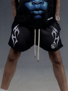 Quần Short in Họa Tiết Hellstar Hellstar Star High Street Casual Five-Quarter Male Set Quần Short Nam Mùa Hè 2025