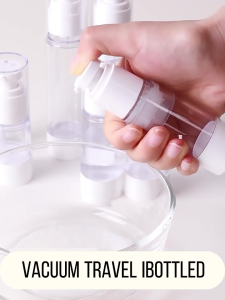 15/30/50/100ml Travel Portable Pump Lotion Bottle Jar Clear Plastic Vacuum Spray Vacuum Pump Bottle