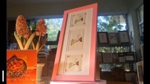 กรอบรูปไม้ 3x3 6x4 กรอบรูปทำจากไม้แท้ กรอบรูปไม้แท้ Story รุ่น KF-2302 สี ชมพู