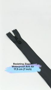 Resleting Zipper Anti Air Waterproof Panjang 175 cm Atau 7 inch Warna Hitam Harga Per Biji