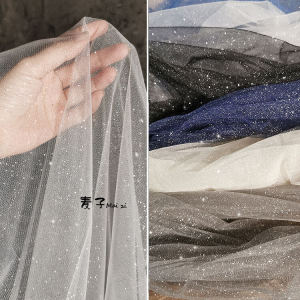 Gauze Cloth White Bronze Dusting Powder Flash Weddings Wedding Background Ceiling Iron Designer Fabric