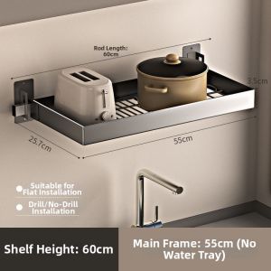 Wall-mounted Dish Drying Rack Storage Shelf