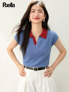 puella | Summer New Stylish Easy-to-Match Womens Short Sleeve Knit Top
