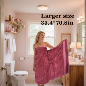 Extra Large Bath Towel 90x180cm - Premium Bamboo Fiber Ultra Absorbent & Quick-Dry Luxury Bath Sheet for Spa Hotel Home Use