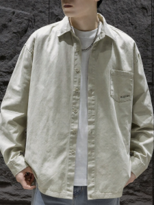 Wood soon | Japanese Casual Long Sleeve Shirt Winter Autumn