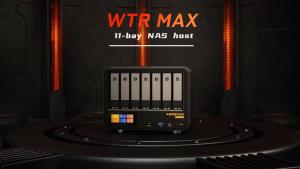 ควมพิวเตอร์ขนาดเล็ก และอุปกรณ์เก็บช้อมูลแบบโครงข่าย Host Mini PC Aoostar WTR Max device with  Ryzen 7 8845HS 6+5 Drive Bays OuLink+USB4+SFP+