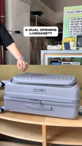 CROSSING INVI 25" Medium Expandable Luggage With Front & Middle Access | Dual Opening Up To 92L Airtag Pocket Anti Theft