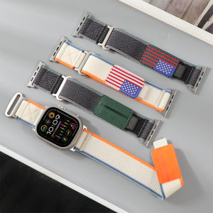 Rugged Strap for Watch Ultra 2/Ultra 49mm 45mm 41mm 40mm 38mm 44mm Men Women lWatch 46mm 42mm Series 10 9 8 7 SE 6 5 4 3 2 1 Nylon Band Elastic Replacement Wristband