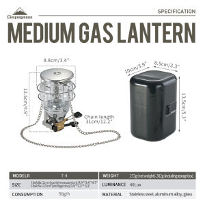 Campingmoon | CAMPINGMOON Portable Glass T-4 Outdoor campingLight Medium Portable Small LanternCampsite Gas Light Outdoor LightingTent Light