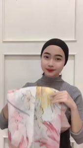 Weiyi Hijab Scarf Muslim COD   Jilbab PolyCotton Hijab Printing HJ002