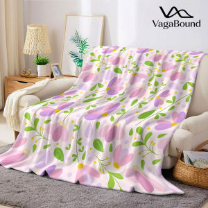 BILIBILI | Pink Purple Daisy Vine Flannel Blanket Warm Soft Halloween Christmas Decorative Couch Warm Cozy All-Season Gift